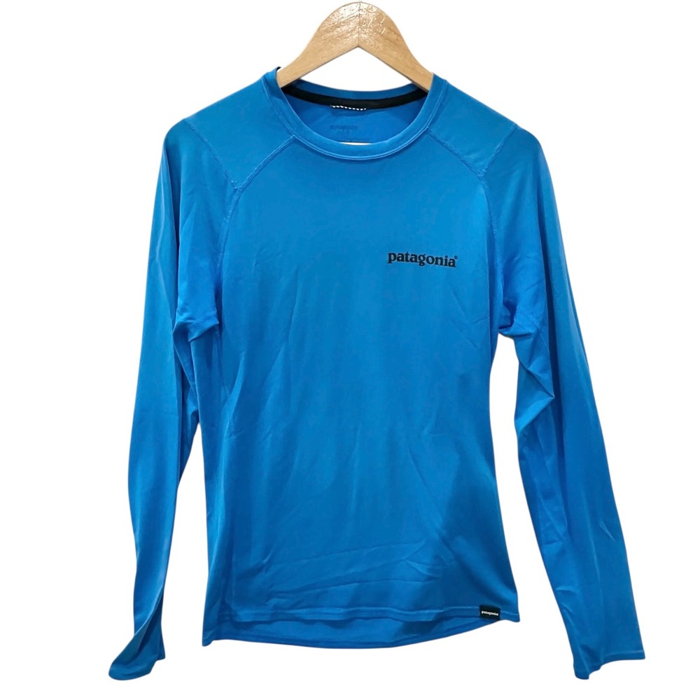 Patagonia Mens Small Capilene Blue Long Sleeve Shirt Boca Grande Outfitters S